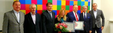 Asia Mendak (pływanie), otrzymała Nagrodę Marszałka Województwa Podlaskiego za osiągnięcia sportowe w 2017 roku, 13.11.2018r.